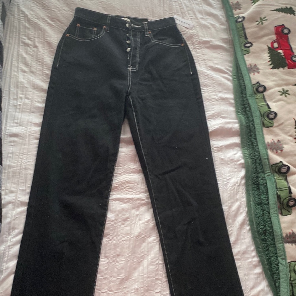 pacsun black dad jeans
